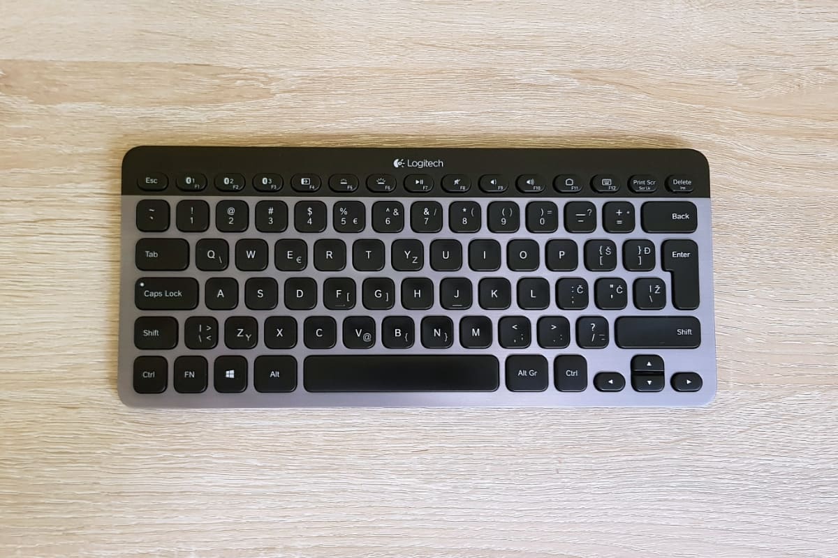 Logitech K810 Illuminated Keyboard from above