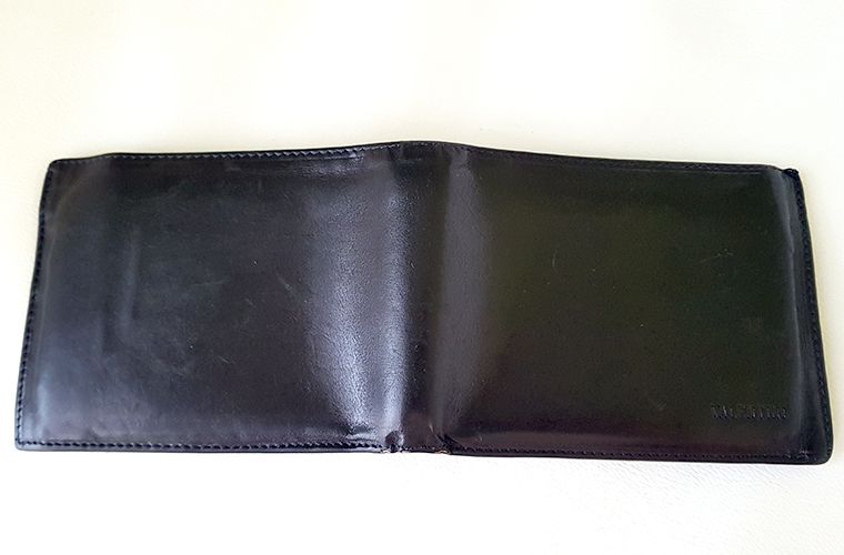 Mens Valentini Leather Wallet - Back from Top