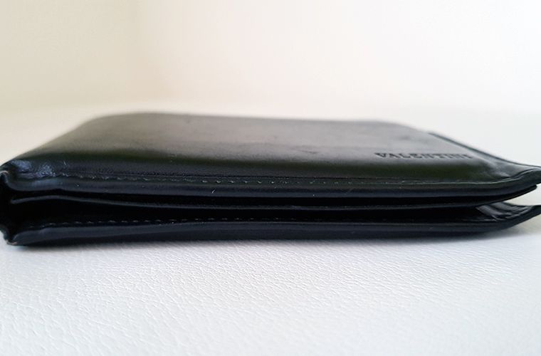 Mens Valentini Leather Wallet - Bottom