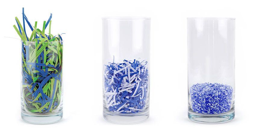 Strip cut, cross cut and micro cut compared