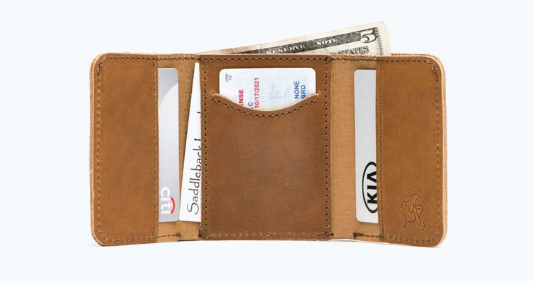 trifold leather walle