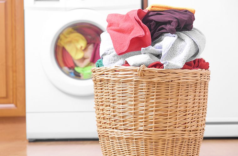 a basket full of laundry
