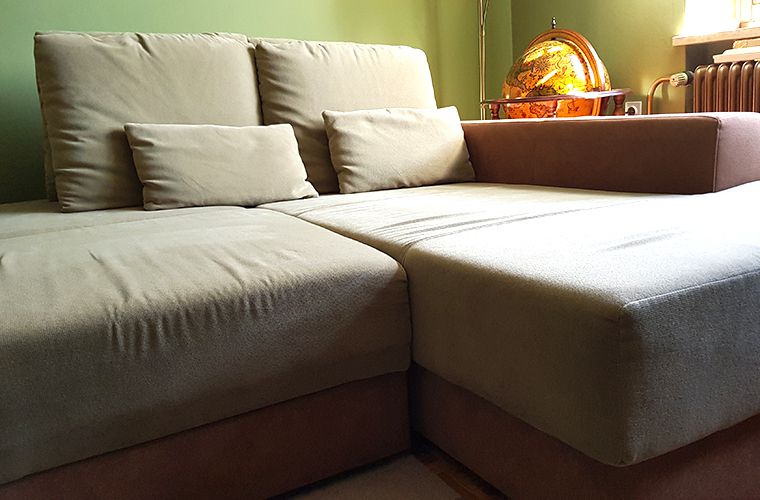 big green and brown couch