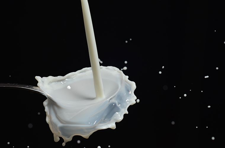 poured milk