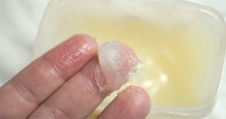 vaseline on man's fingers