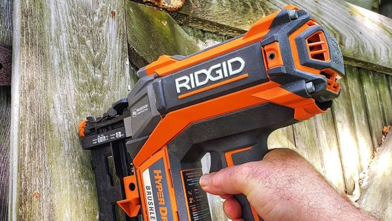 man working with ridgid 18v hyperdrive