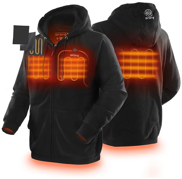 ororo heating elements on a hoodie