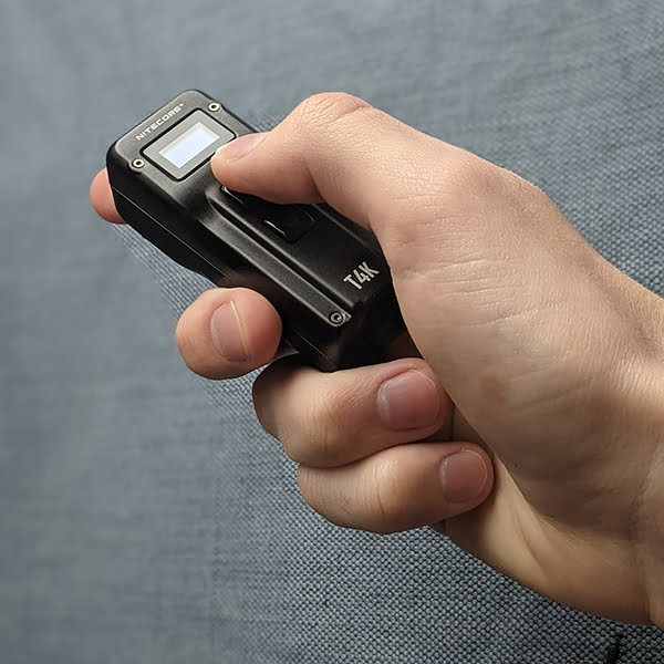 Nitecore T4K in my hand