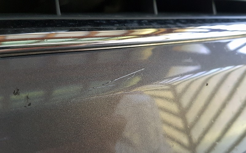 paint emabedded scratch on ford kuga 2