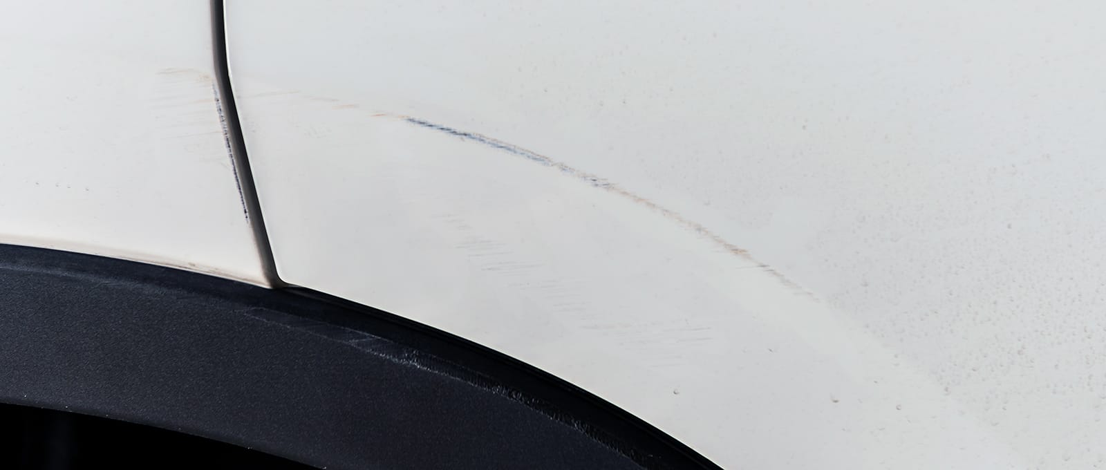 scratch on white car paint