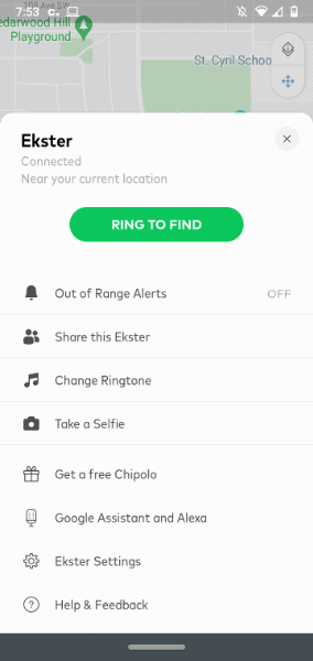 ekster mobile app screenshot