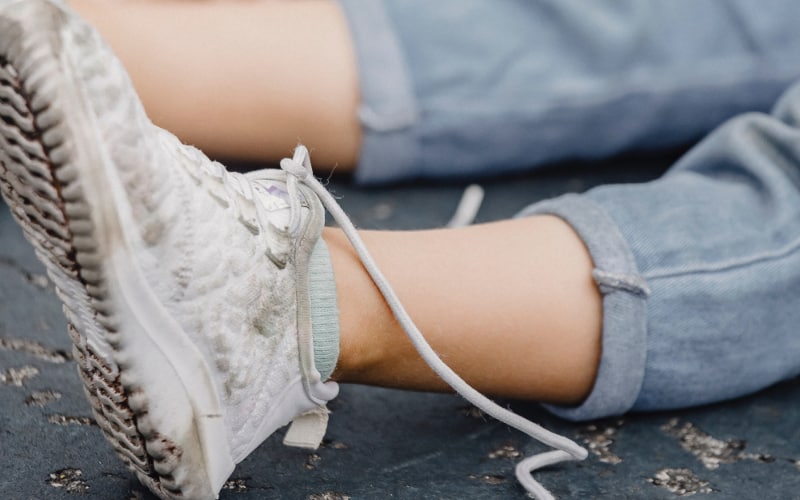dirty white shoes