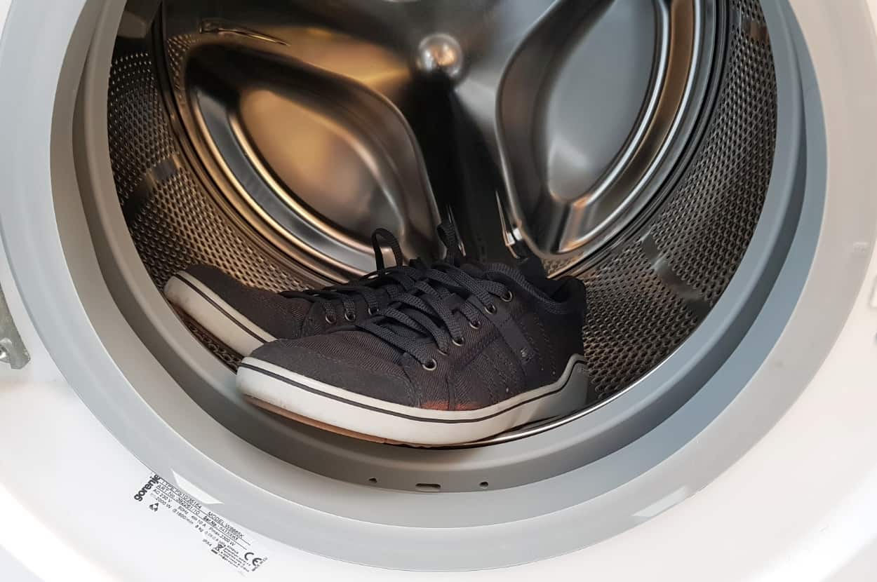 shoes in a washing machine