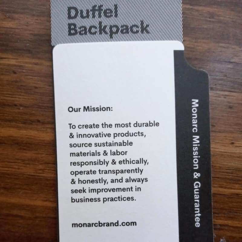 Monarc Settra Duffel Backpack43