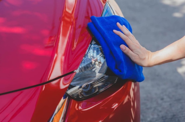 washing car without water