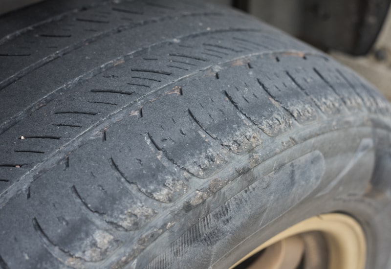 worn out tire