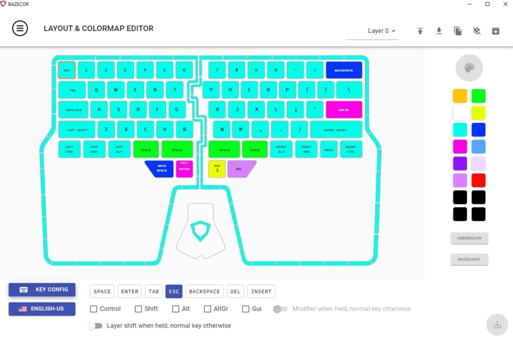 bazecor software layer 0_1