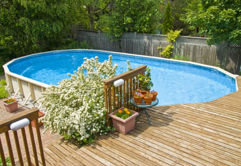 above ground swimming pool