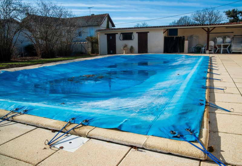 protected pool by a cover