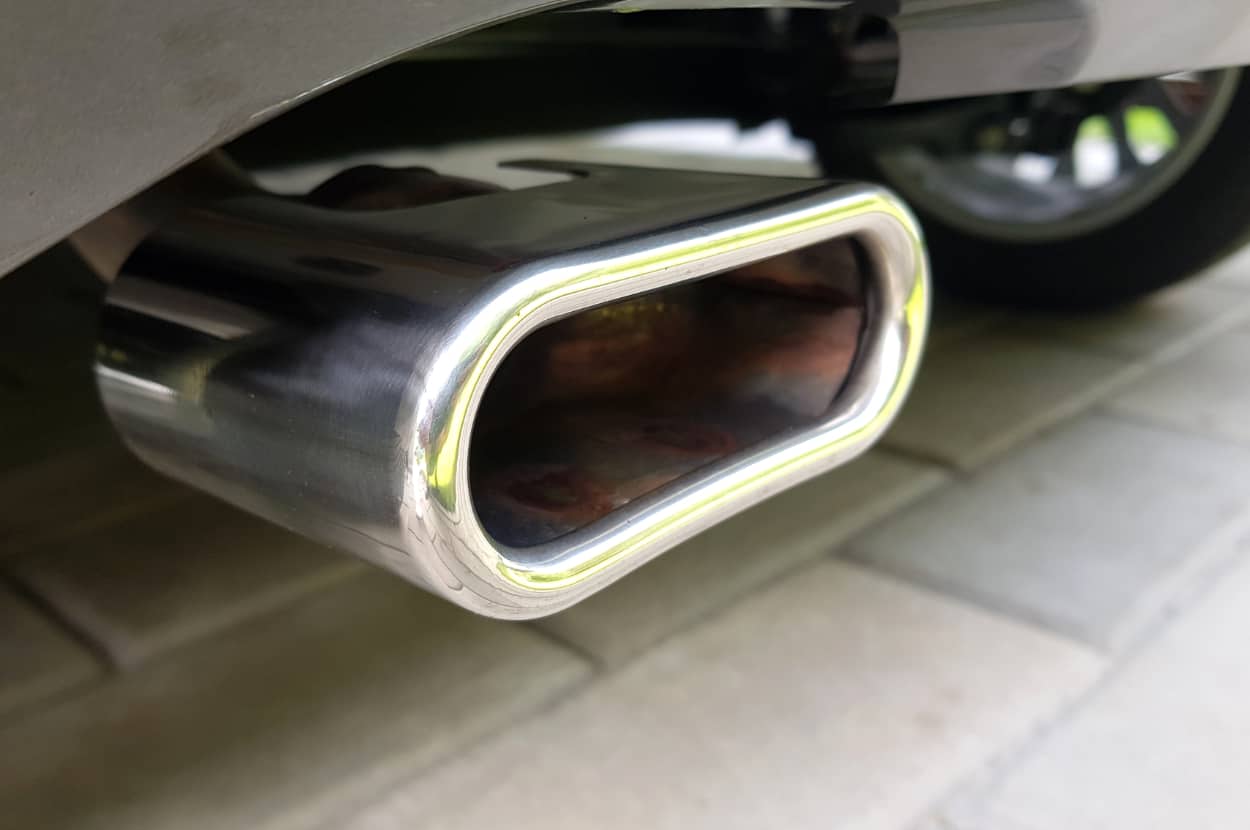 how to clean a chrome exhaust tip