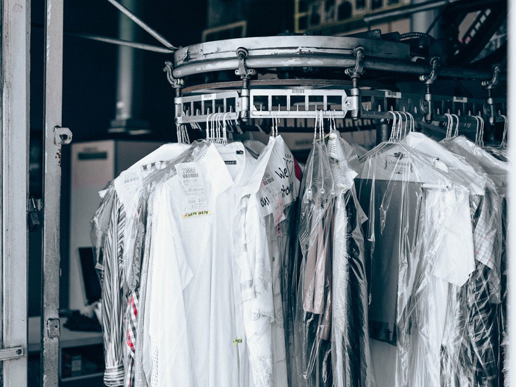 Dry cleaned clothes