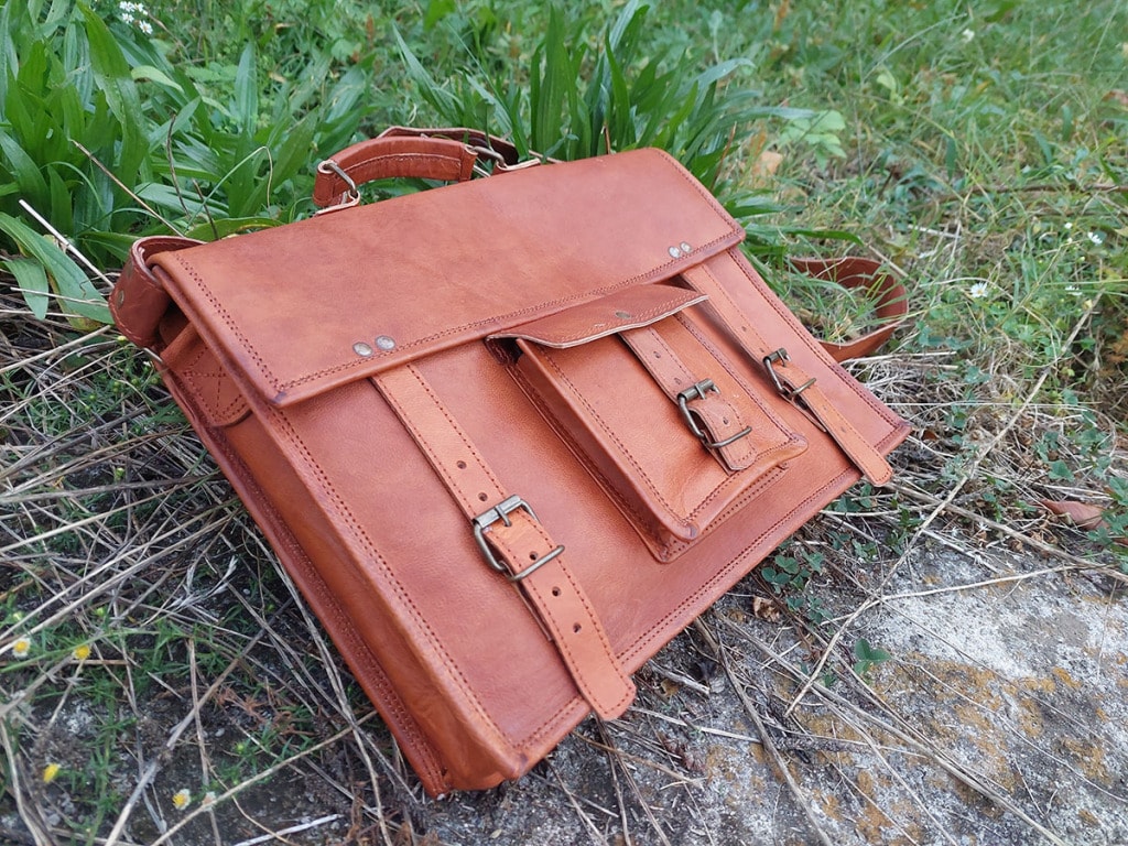 Kodiak Satchel Closed - Side View