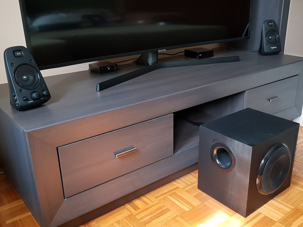 Logitech Z623 Speaker System in a living room