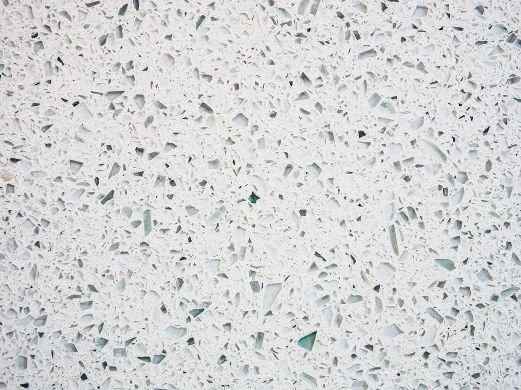 Recycled glass countertop