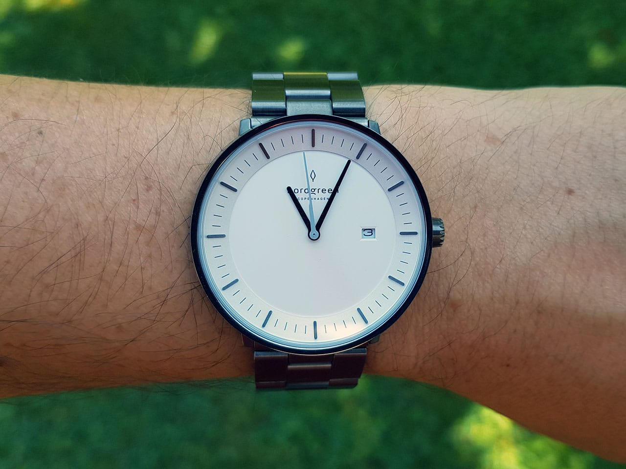 nord green philosopher腕時計　シルバー Nordgreen Philosopher | 40mm Silver Mesh Watch