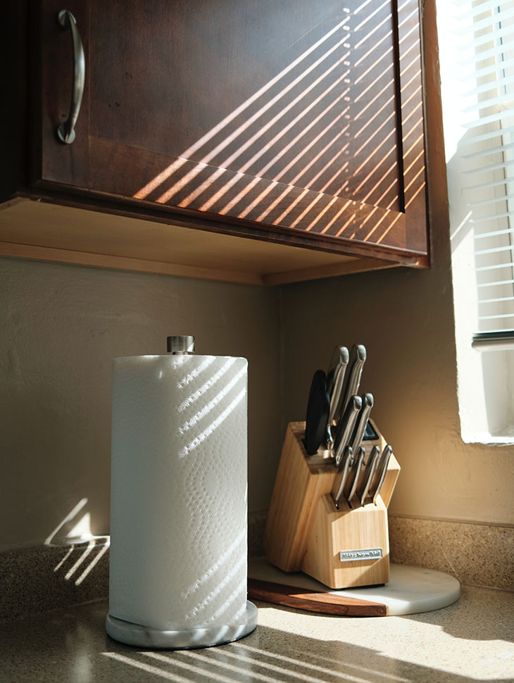 Paper towel in kitchen