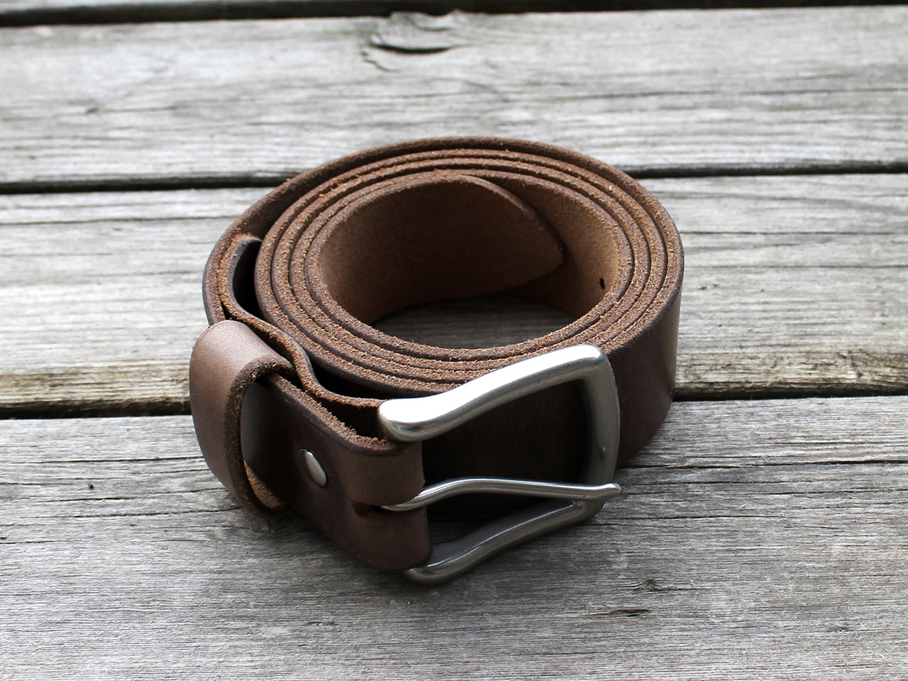 Popov Leather Natural Leather Belt 02-ft