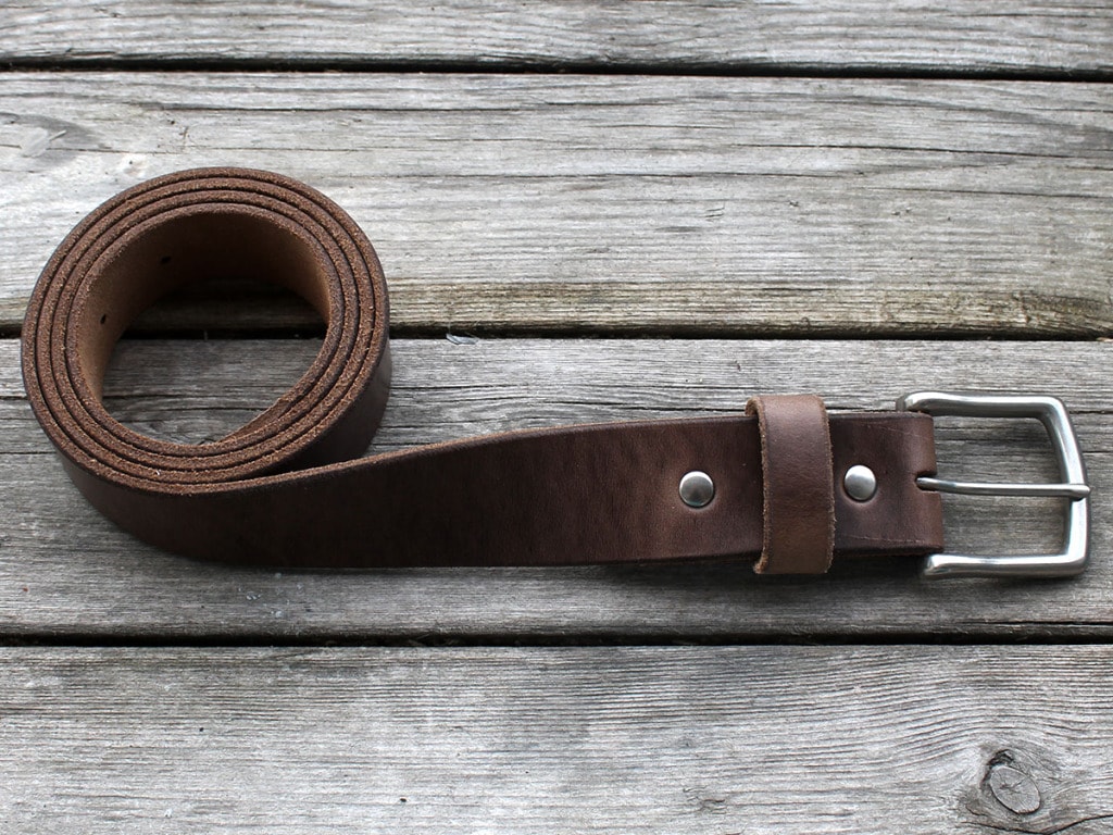 Popov Leather Natural Leather Belt 03