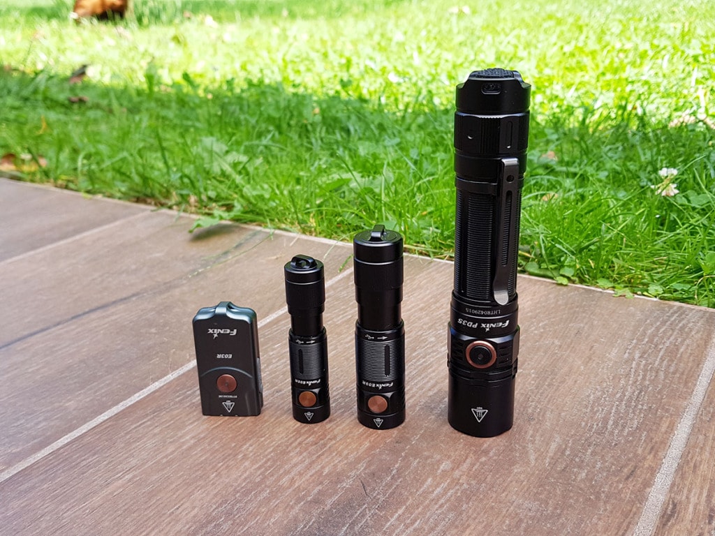 fenix e03r size comparison