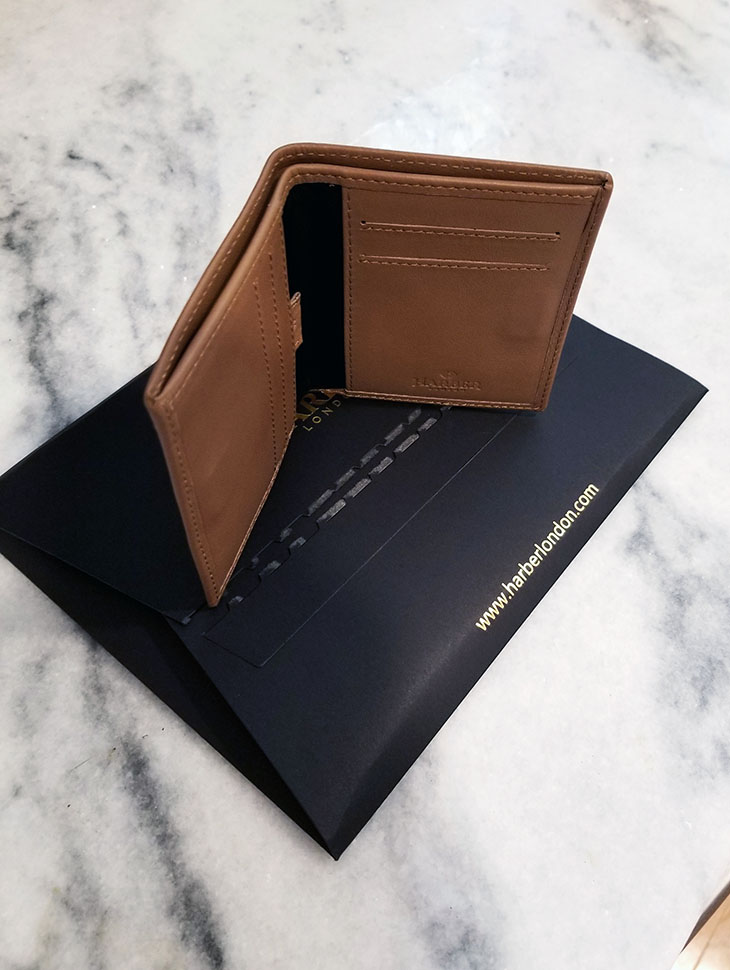 Harber London Leather Zip Coin Wallet