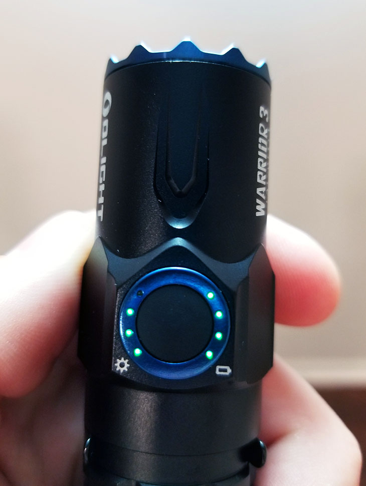 olight warrior 3 indicator lights