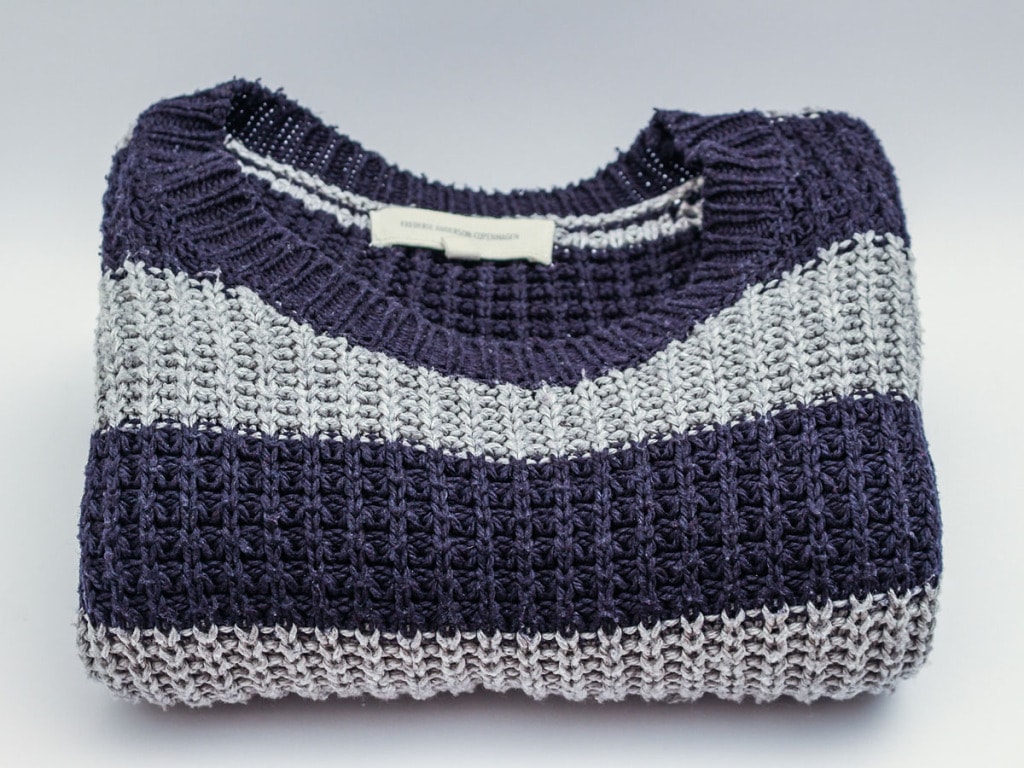 Folded sweater