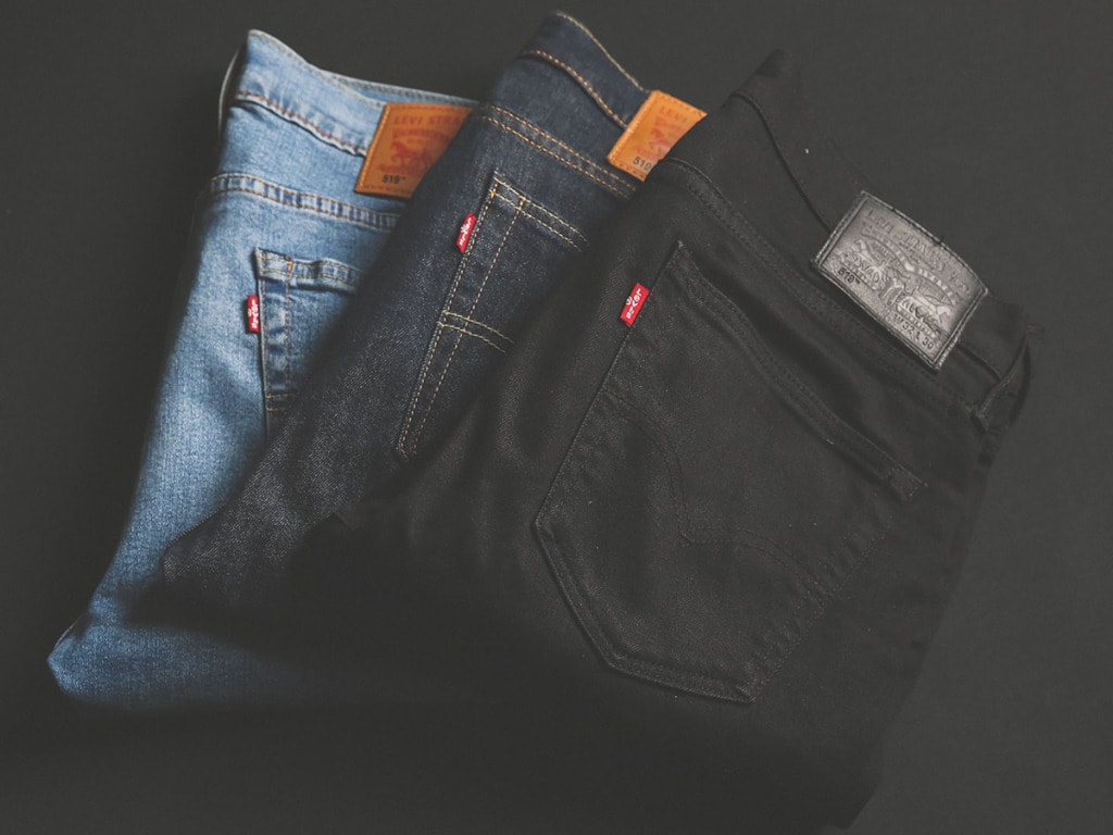 Jeans in 3 different colors