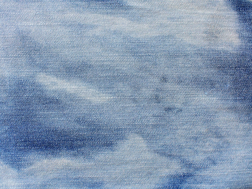 Unevenly faded denim