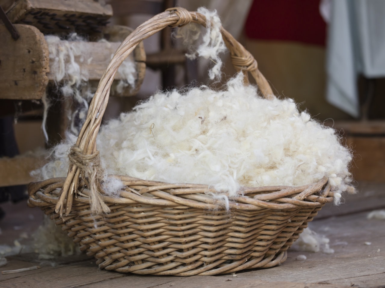 wool in basket